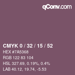 Color code: CMYK 0 / 32 / 15 / 52 | qconv.com