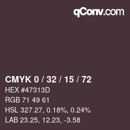 Color code: CMYK 0 / 32 / 15 / 72 | qconv.com