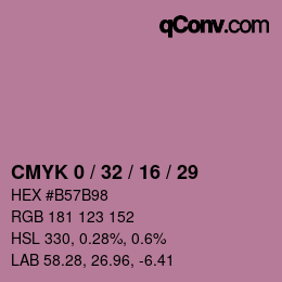 Color code: CMYK 0 / 32 / 16 / 29 | qconv.com