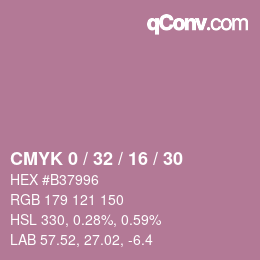 Código de color: CMYK 0 / 32 / 16 / 30 | qconv.com