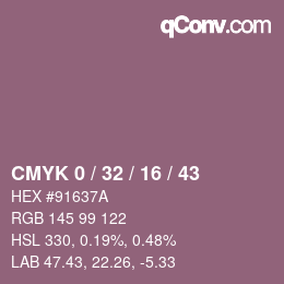 Color code: CMYK 0 / 32 / 16 / 43 | qconv.com