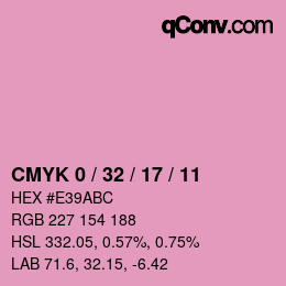 Color code: CMYK 0 / 32 / 17 / 11 | qconv.com