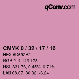 Color code: CMYK 0 / 32 / 17 / 16 | qconv.com