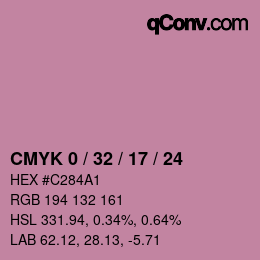 颜色代码: CMYK 0 / 32 / 17 / 24 | qconv.com