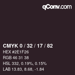 Color code: CMYK 0 / 32 / 17 / 82 | qconv.com