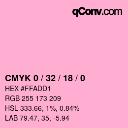 Color code: CMYK 0 / 32 / 18 / 0 | qconv.com