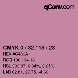 Color code: CMYK 0 / 32 / 18 / 23 | qconv.com