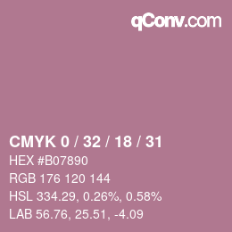 Color code: CMYK 0 / 32 / 18 / 31 | qconv.com