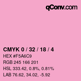 Farbcode: CMYK 0 / 32 / 18 / 4 | qconv.com