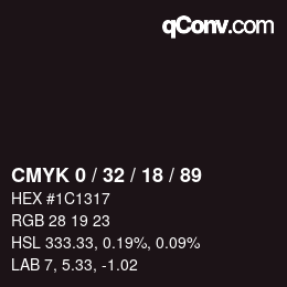 Color code: CMYK 0 / 32 / 18 / 89 | qconv.com