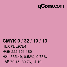 Color code: CMYK 0 / 32 / 19 / 13 | qconv.com