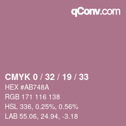 Color code: CMYK 0 / 32 / 19 / 33 | qconv.com