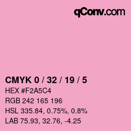 Color code: CMYK 0 / 32 / 19 / 5 | qconv.com