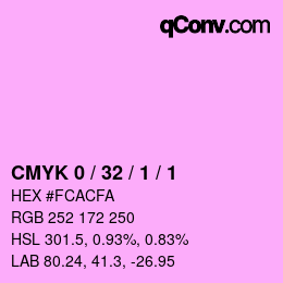 Color code: CMYK 0 / 32 / 1 / 1 | qconv.com