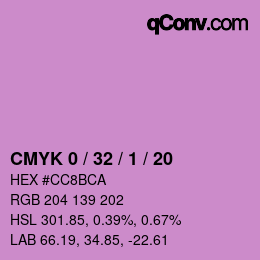 カラーコード: CMYK 0 / 32 / 1 / 20 | qconv.com