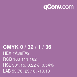 カラーコード: CMYK 0 / 32 / 1 / 36 | qconv.com