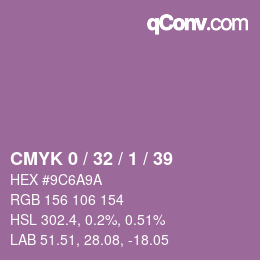 カラーコード: CMYK 0 / 32 / 1 / 39 | qconv.com