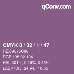 Color code: CMYK 0 / 32 / 1 / 47 | qconv.com