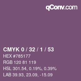 颜色代码: CMYK 0 / 32 / 1 / 53 | qconv.com
