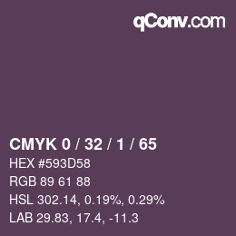 Color code: CMYK 0 / 32 / 1 / 65 | qconv.com
