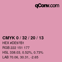 Color code: CMYK 0 / 32 / 20 / 13 | qconv.com