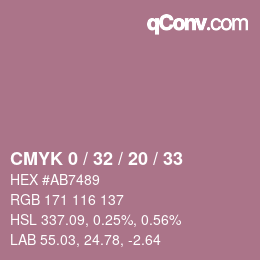 Color code: CMYK 0 / 32 / 20 / 33 | qconv.com