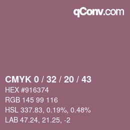 Color code: CMYK 0 / 32 / 20 / 43 | qconv.com