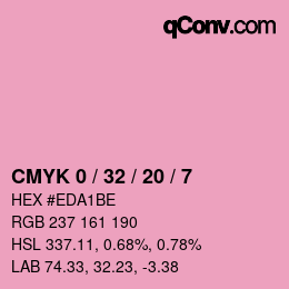 颜色代码: CMYK 0 / 32 / 20 / 7 | qconv.com