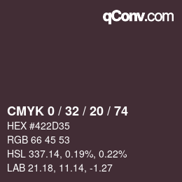 Color code: CMYK 0 / 32 / 20 / 74 | qconv.com