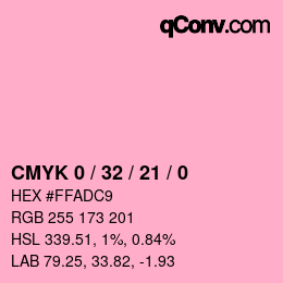 Color code: CMYK 0 / 32 / 21 / 0 | qconv.com