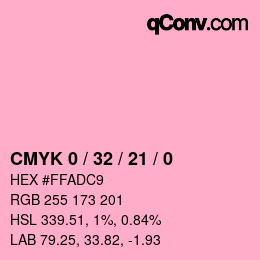 Color code: CMYK 0 / 32 / 21 / 0 | qconv.com