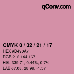 Color code: CMYK 0 / 32 / 21 / 17 | qconv.com