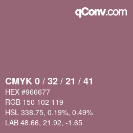 Color code: CMYK 0 / 32 / 21 / 41 | qconv.com