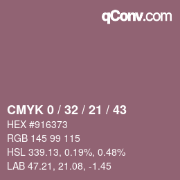 Color code: CMYK 0 / 32 / 21 / 43 | qconv.com