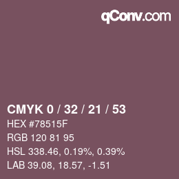 Color code: CMYK 0 / 32 / 21 / 53 | qconv.com
