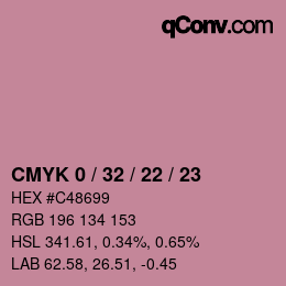 Color code: CMYK 0 / 32 / 22 / 23 | qconv.com