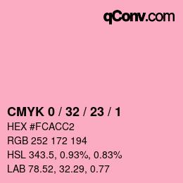 Color code: CMYK 0 / 32 / 23 / 1 | qconv.com