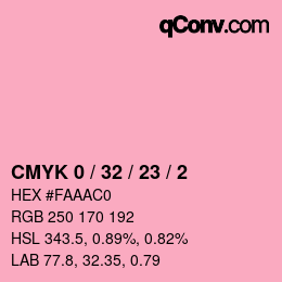 Color code: CMYK 0 / 32 / 23 / 2 | qconv.com