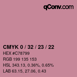 Color code: CMYK 0 / 32 / 23 / 22 | qconv.com