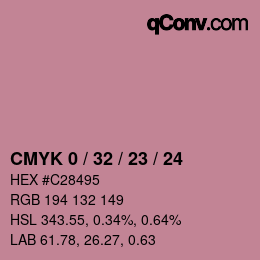 Color code: CMYK 0 / 32 / 23 / 24 | qconv.com