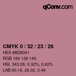 Color code: CMYK 0 / 32 / 23 / 26 | qconv.com