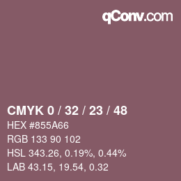 Color code: CMYK 0 / 32 / 23 / 48 | qconv.com