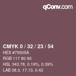 Color code: CMYK 0 / 32 / 23 / 54 | qconv.com