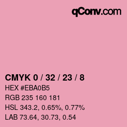 Color code: CMYK 0 / 32 / 23 / 8 | qconv.com