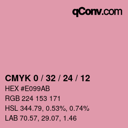 カラーコード: CMYK 0 / 32 / 24 / 12 | qconv.com