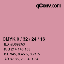 カラーコード: CMYK 0 / 32 / 24 / 16 | qconv.com