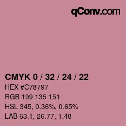 Color code: CMYK 0 / 32 / 24 / 22 | qconv.com