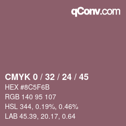 Color code: CMYK 0 / 32 / 24 / 45 | qconv.com