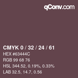 Color code: CMYK 0 / 32 / 24 / 61 | qconv.com