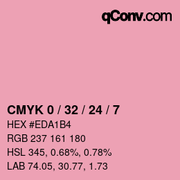 Farbcode: CMYK 0 / 32 / 24 / 7 | qconv.com